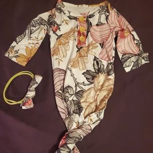 Baby girl knotted/tie gown